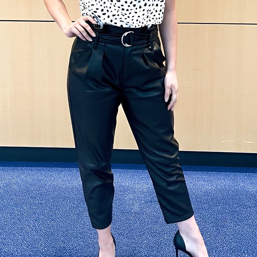 High Waist Leather Pants